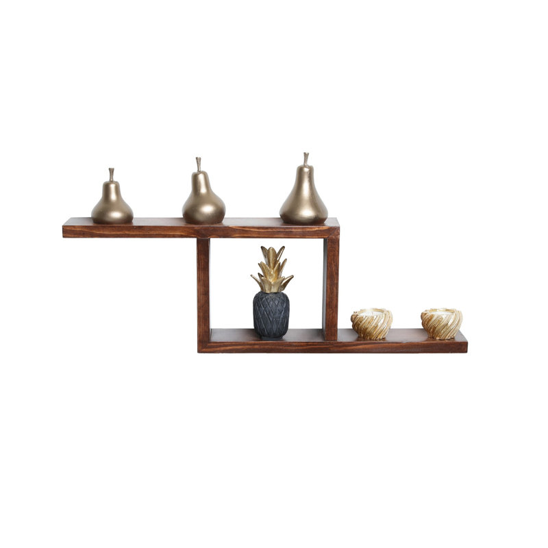 Tablette décorative 2 pièces Seiler, Noyer