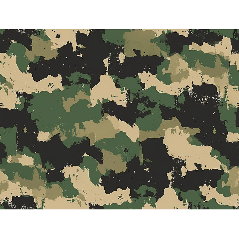 Coussin camouflage, sergé de coton militaire, H 26 po x l 26 po