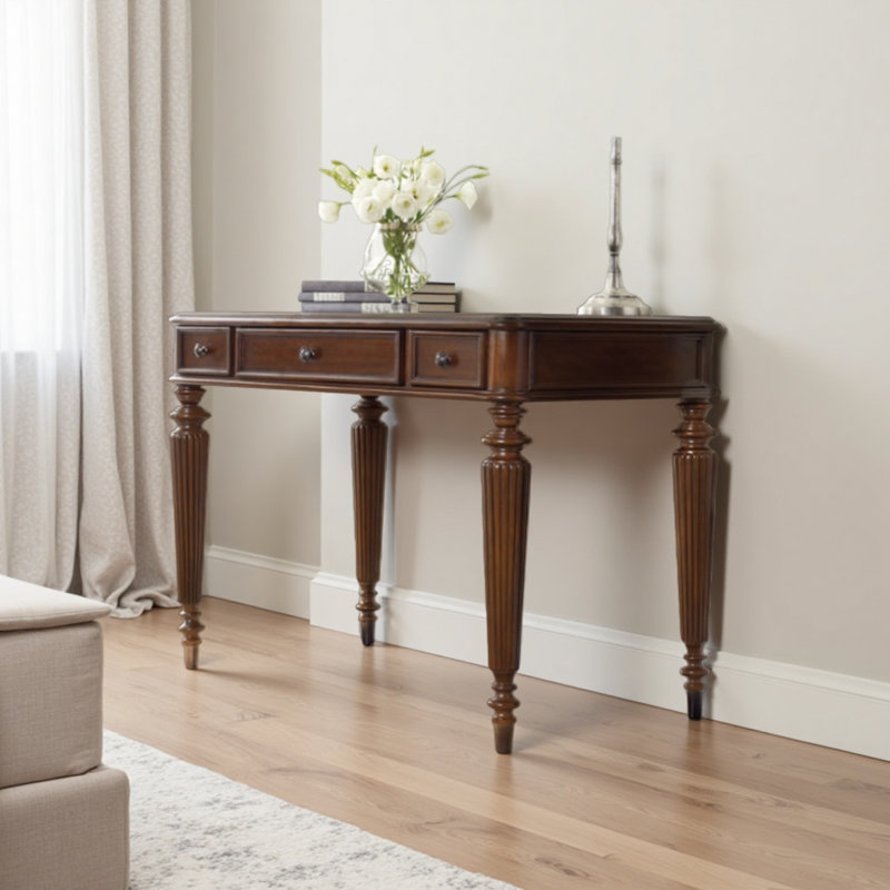 Solid Oak Wood Study Desk