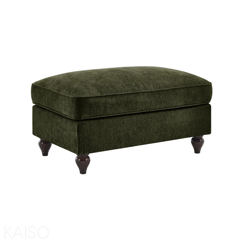 Repose-pieds en chenille vert, Vert