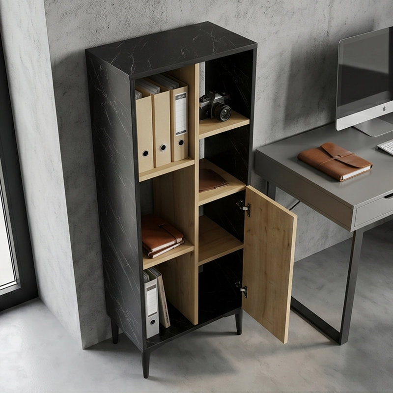 Bibliothèque polyvalente 55 "avec armoire intégrée Aurelius