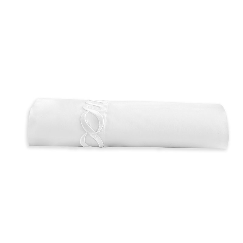 Leno Cotton Blend Percale Flat Sheet, King Flat Sheet, White