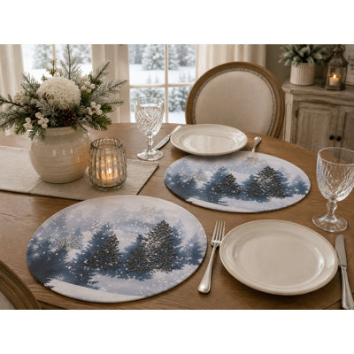 Keiran Polyester Embroidered Square Placemat