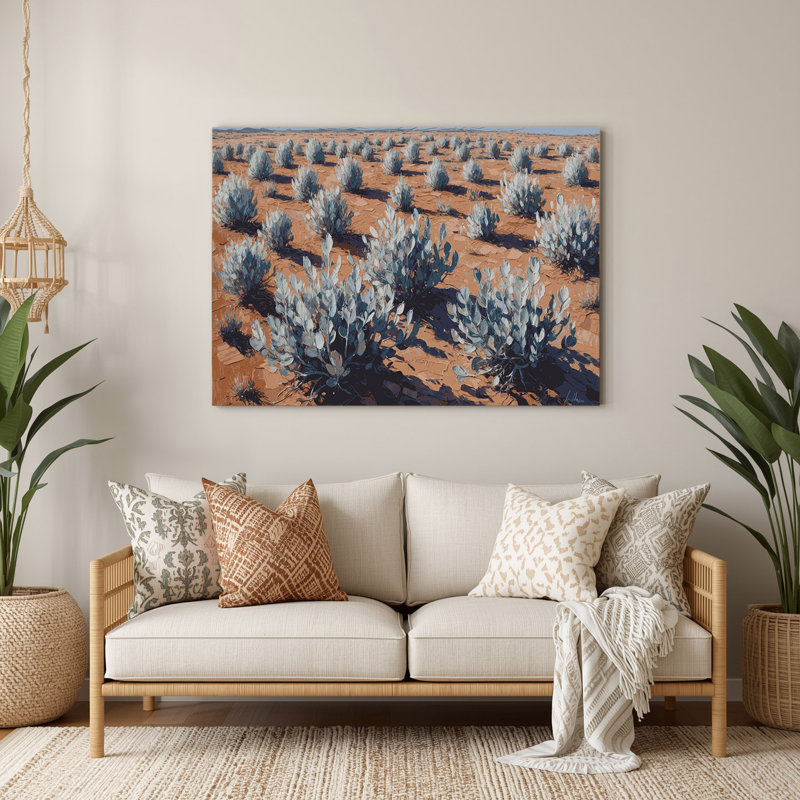 «Southwestern Plants Sagebrush», art mural gris en métal 194