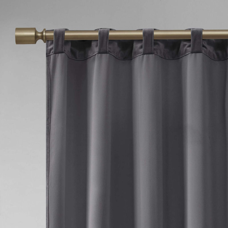Hegewisch Blackout Curtain Panel Pair, 37" W x 95" L, Charcoal