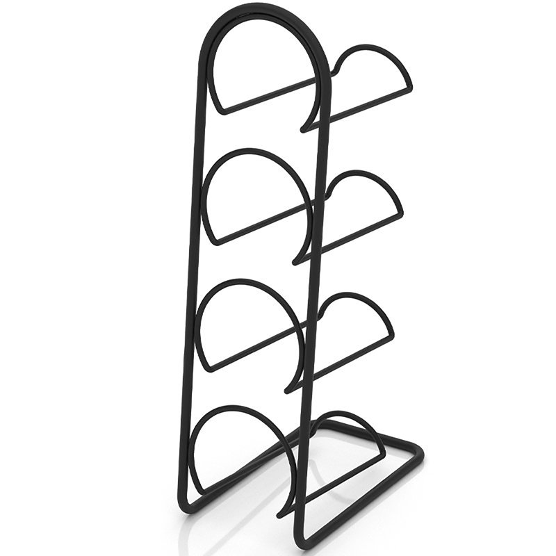 Cengiz 4 Bottle Wine Bottle Rack in Black