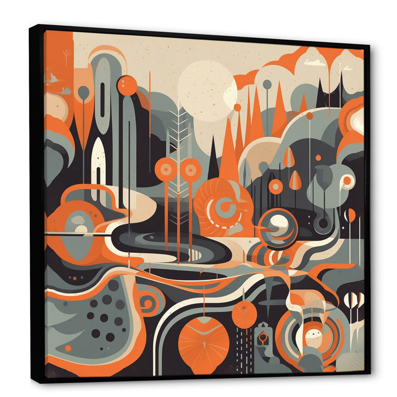 «Evolving Abstractions I», reproduction d'art sur toile, H 30 po x l 30 po x P 1 po, Cadre flottant noir
