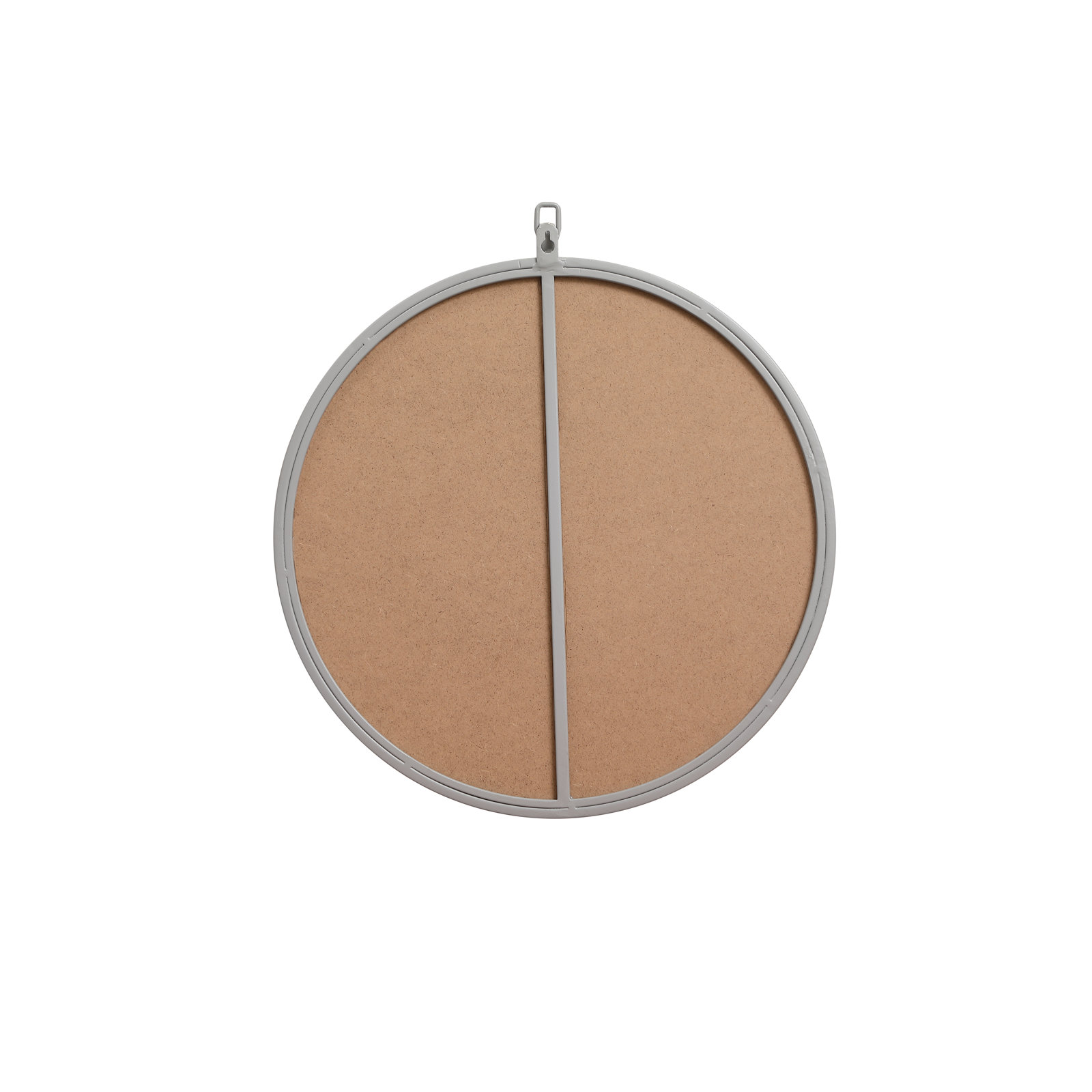 Cassie Metal/Manufactured Wood Round Wall Mirror, 18" x 18", White