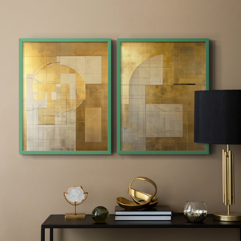 ABSTRACT Series C III - Reproduction encadrée de qualité supérieure - prête à être accrochée - aucun clou requis - aucun clou requis