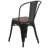 Kewaunee Metal Stackable Chair with Wood Seat-1921678921