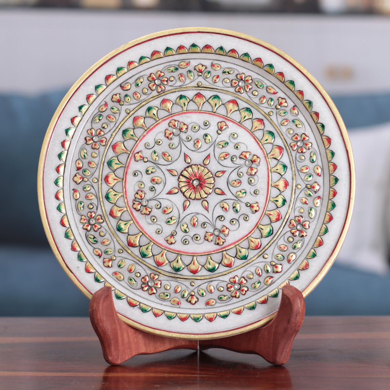  Assiette décorative faite à la main
