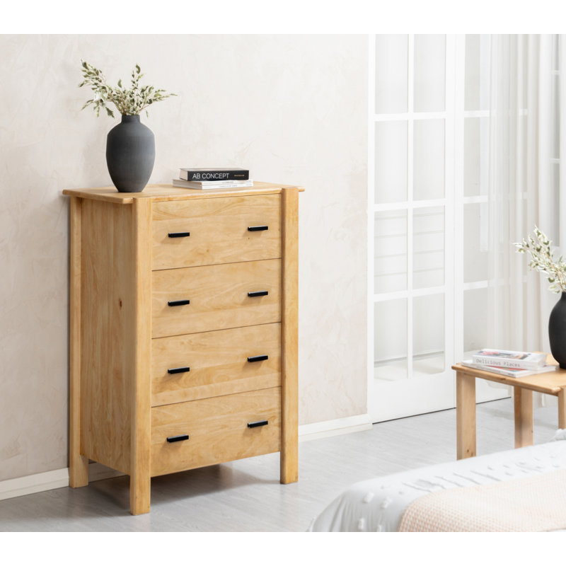 Clayton Solid Wood Dresser and Chest, Light Blonde