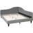 L-Shaped Daybed In Gray With Solid Wood Construction, Full Size - Longevity Linen Legs Gray, Contemporary Appeal-212494077