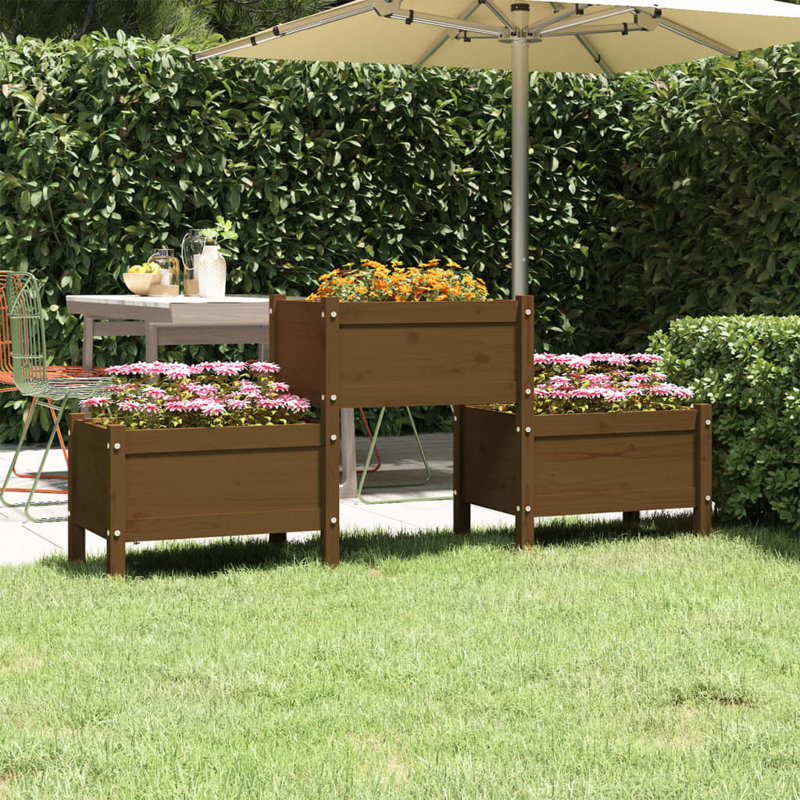 Ioseb Wood Raised Garden Bed, Brown