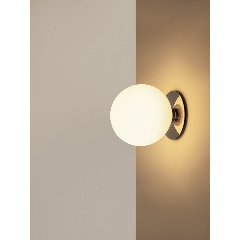 TR Bulb 1 - Light Armed Sconce, Polished Steel