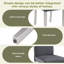 Ensemble de chaises de salle à manger pour 4 personnes, chaise de cuisine avec siège rembourré, chaise d'appoint pour salle à manger