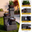 Décoration d'extérieur de cascade de cascade d'eau en résine pour jardin avec lumières DEL