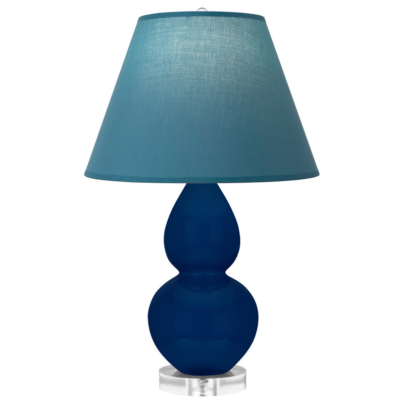 Petite lampe d'appoint à double gourde, Bleu vif / gris, Cobalt; cobalt