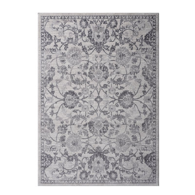 6X9 Grey Area Rug By Loom & - Stain , Non-Shedding, Enhances Living Room, Bedroom, Dining Room Style Grey/Silver/ Home Beauty
