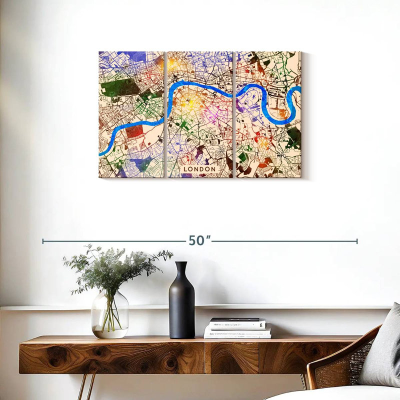Carte Aliaz Vibrant London, H 20 po x l 33 po