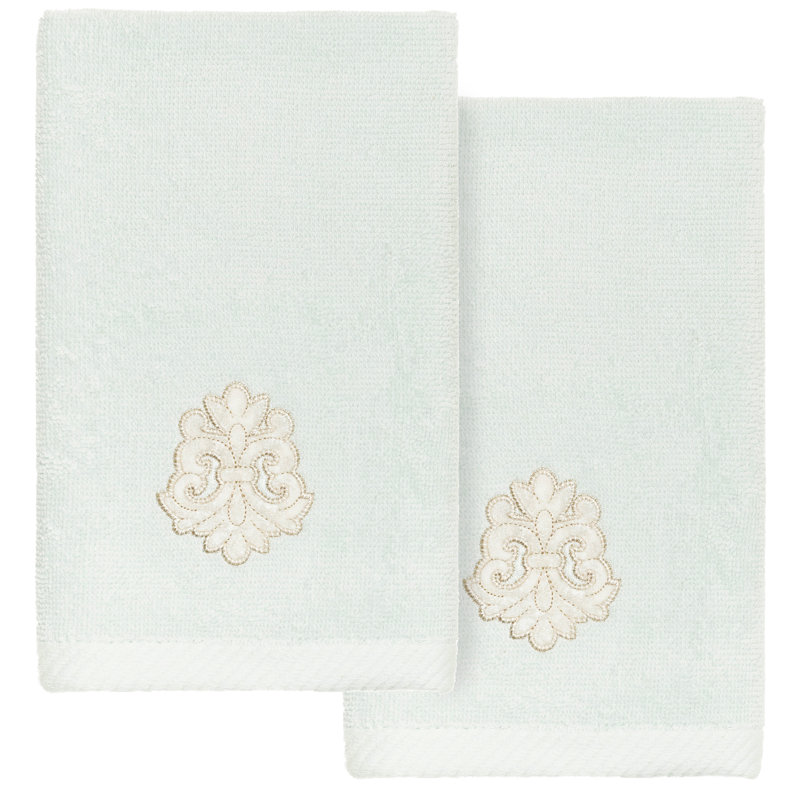  1 Turkish Cotton Fingertip Towel, Aqua