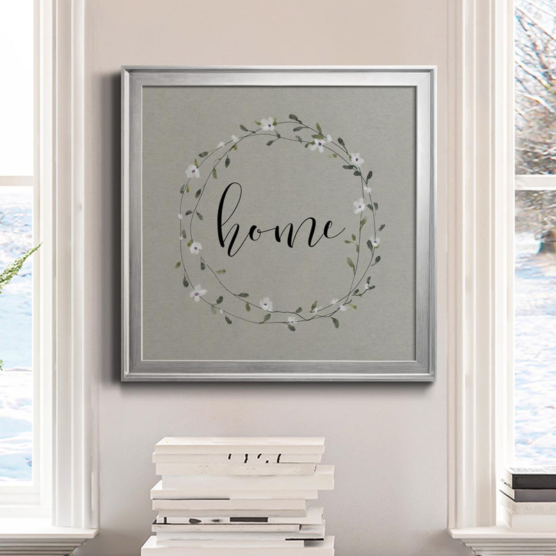 Bouquet de la couronne de la maison de grâce - impression, Argent, H 30,5 po x l 30,5 po x P 1,5 po