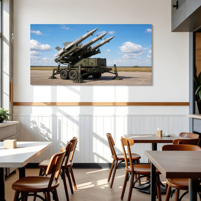 Canvas Wall Art Hawk missles defense readiness Wall Decor for Living Room Bathroom Bedroom Office 24"H x 48"W Art Paintings, Ready to Hang