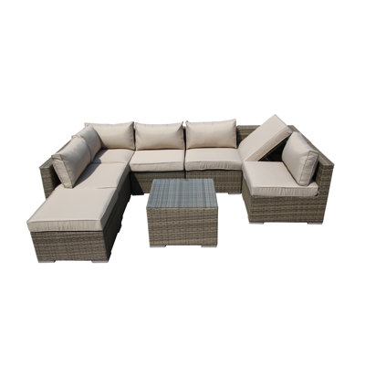 Vasilis 7 Seater Rattan Sofa Set