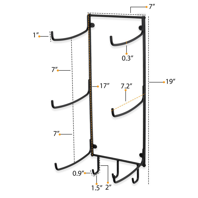 Ixelles Steel Multi-Use Sports Rack, Black