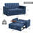 Brittany Tufted Sofa Table Cloud Couch with Charging  and Storage Pockets-138174667