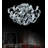 Fritz 9 Light 18in Chrome Flush Mount Ceiling Fixture Modern Glam for Kitchen, Dining Room, Bedroom, Hallway