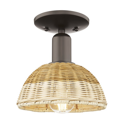 Dôme Natural Ballston - Bronze huilé - Plafonnier semi-encastré