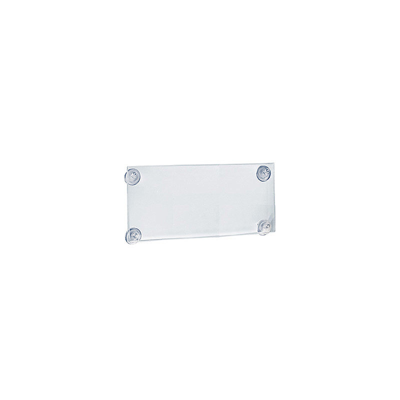 Cadre transparent pour porte / enseigne de porte / ventouse en acrylique transparent l 8,5 po x H 5,5 po, paquet de 2