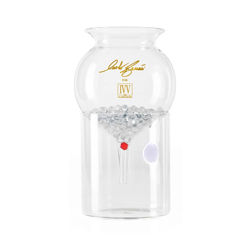 Decanterino Pop Borosilicate Decanter W/Tumbler, White