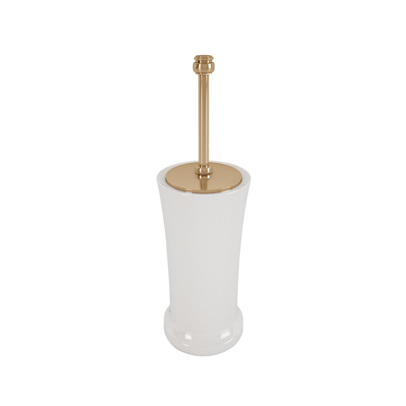First Class 16.375" Toilet Brush and Holder, Light Gold