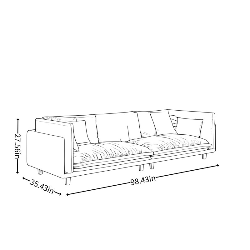 Retro Straight Embracing Sofa