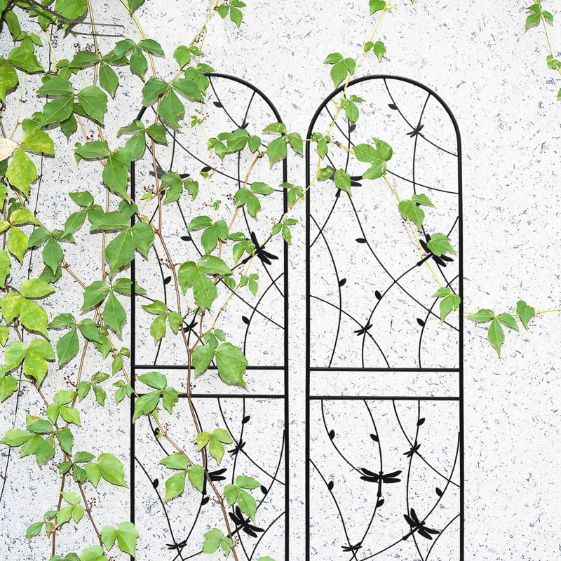 Treillis de jardin en métal 86,7 po x 19,7 po, antirouille pour plantes grimpantes, support pour fleurs d'extérieur, paquet de 2 86,7 po x 19,7 po, paquet, objet de croissance des plantes