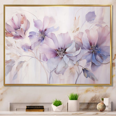 Purple Botanical Whispers I - Abstract Botanicals Framed Prints