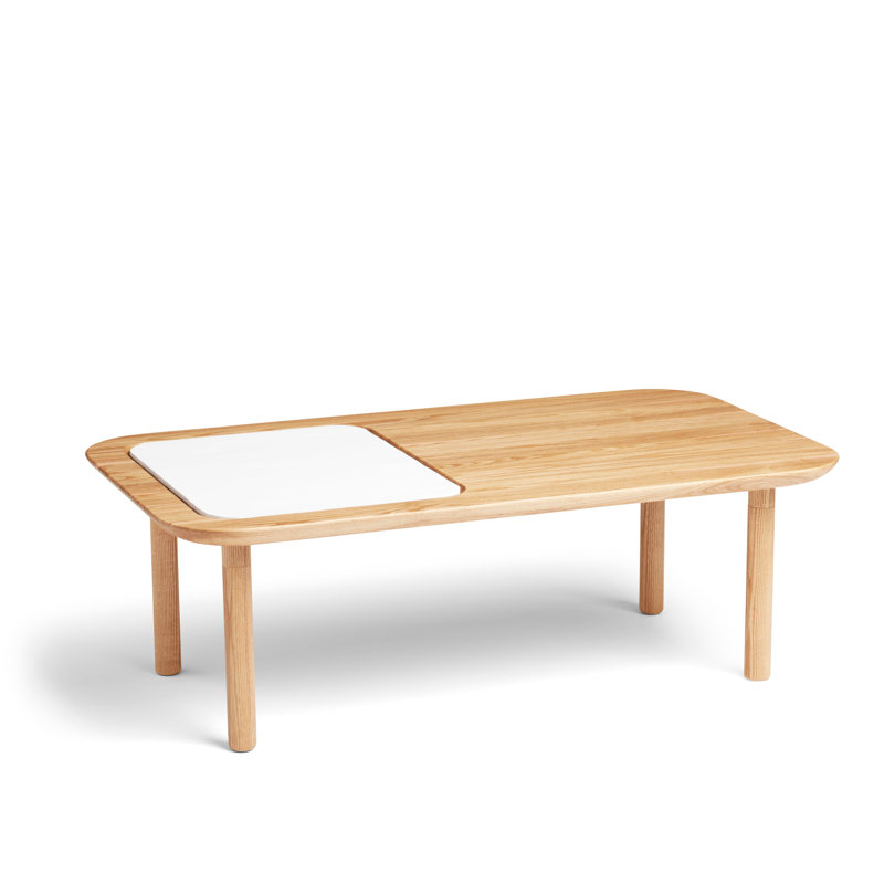 Table basse Take Note + Bloc-notes, Bois de frêne naturel