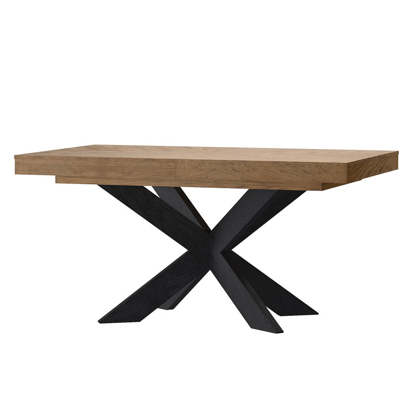 Stina Manufactured + Solid Oak Wood Extendable Dining Table (160-210 cm)