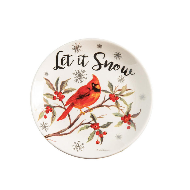 Assiette décorative en grès