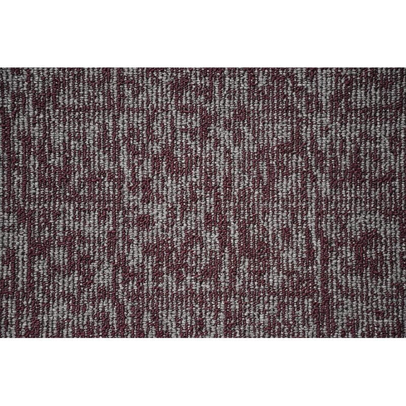 Ensemble de tapis intérieur / extérieur en nylon touffeté à la machine géométrique bourgogne, Octogone 3 pi