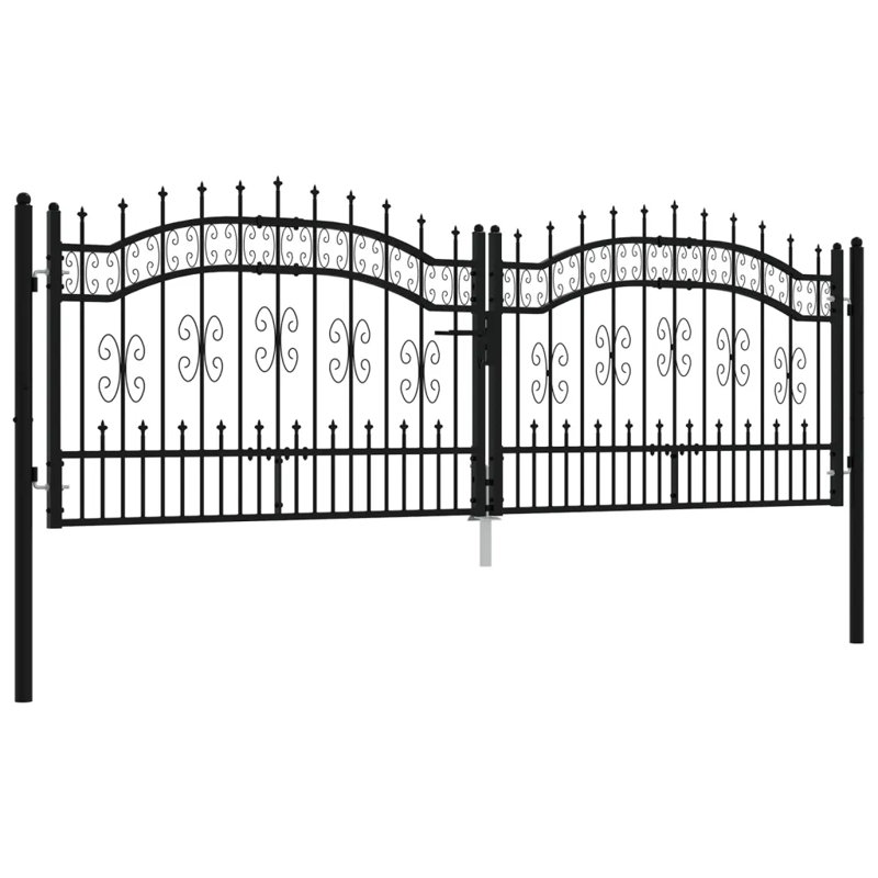 Clenton Black Metal Gate, 59.45cm H x 120.08cm W