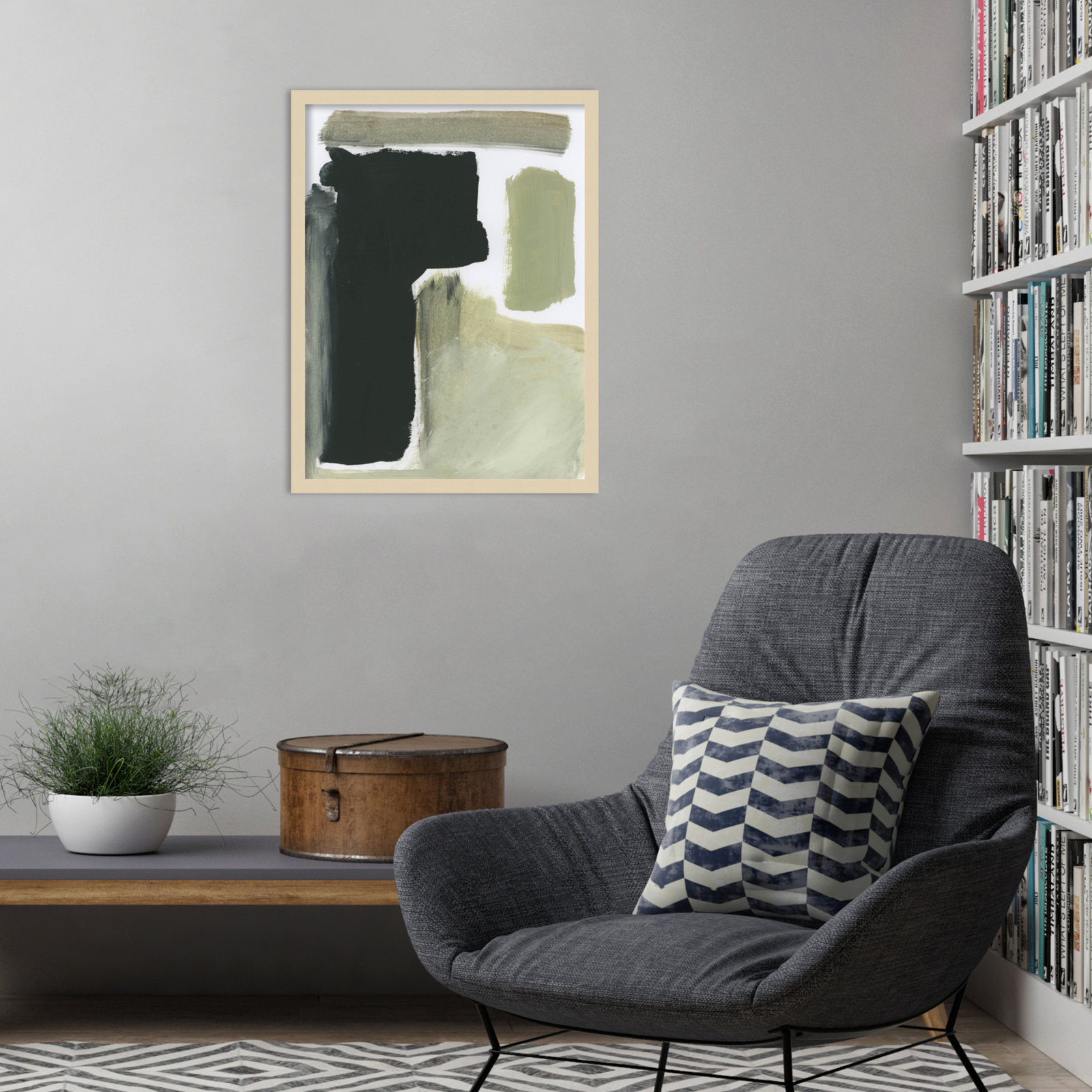 Cleve "Total" Print by Dan Hobday, Brown, 25" H x 19" W