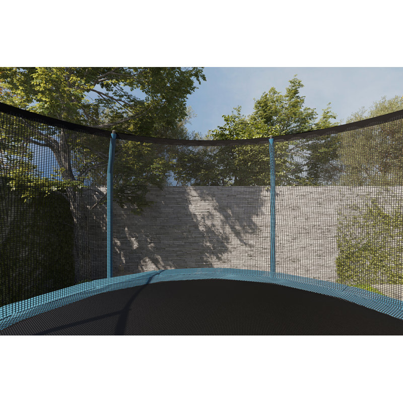 12 ft Blue Round Trampoline with Enclosure and Ladder