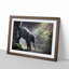 Mother Elephant Encouraging Baby in Abstract - Picture Frame Painting Print on MDF-55725148-55725149