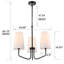 Lustre en métal noir à 3 lumières avec abat-jour ajustable Portofino-373595157