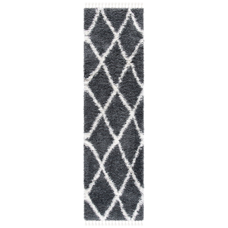 Tapis à performance géométrique marocain, Tapis de couloir 2 pi 2 po x 8 pi