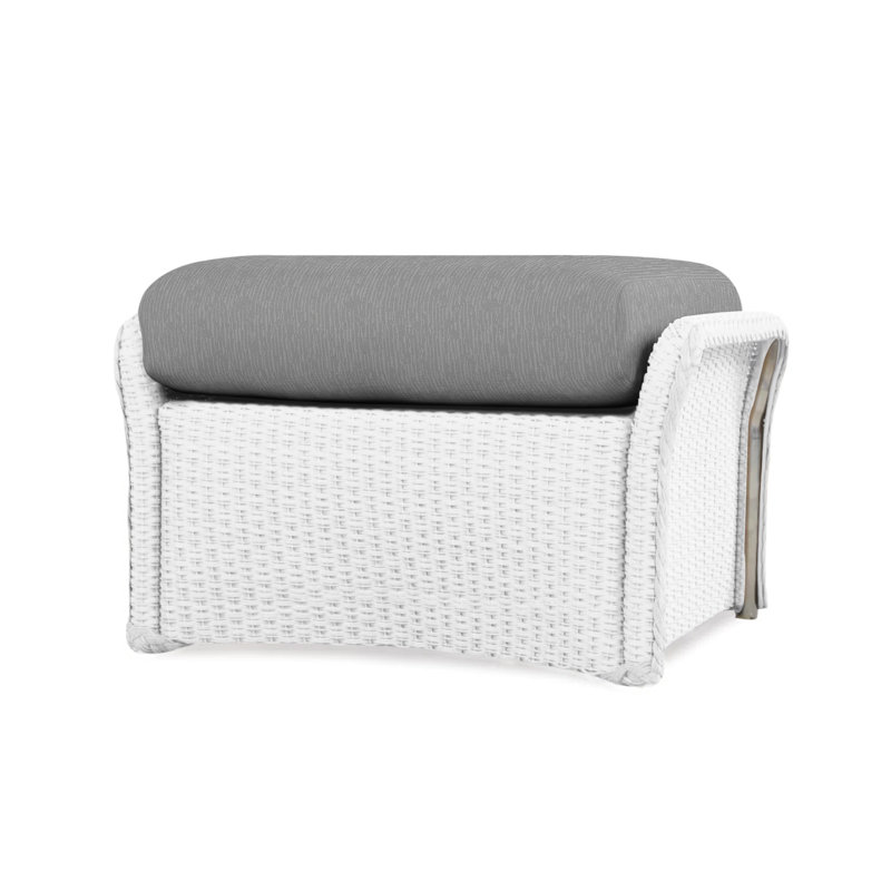 Weekend Retreat Outdoor Ottoman, Remy Cloud, White