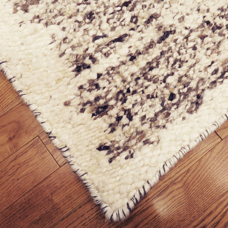 Tapis rectangulaire en laine / ivoire naturel Santa Fe Los Alamos, Rectangle 8 pi x 10 pi